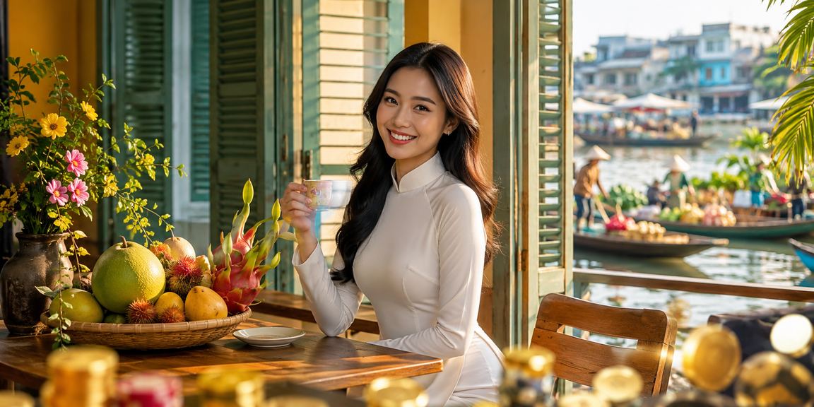 Người chơi thưởng thức cà phê bên bờ sông Mekong trong khi xem kết quả cá cược