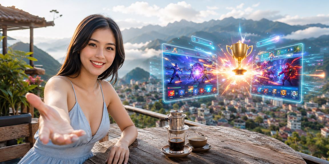 Không khí casino sôi động tại Việt Nam với ánh đèn lộng lẫy và bầu không khí giải trí hấp dẫn